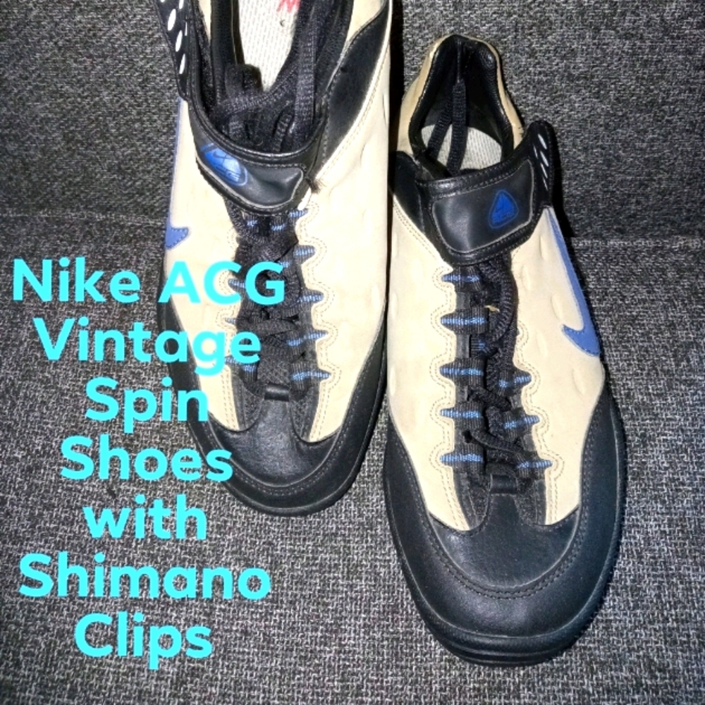Vintage Nike Spin Shoes with Shimano clips.